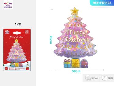 Christmas Gift Box Christmas Tree Aluminum Film Balloon