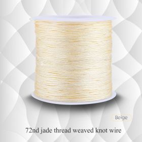 100M x 0.8mm Nylon Chinese Knot Cord Rattail Macrame Shamballa Thread String Beige