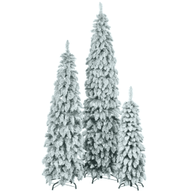 6FT PE&PVC Flocked Christmas Tree (Option: GreenWhite)